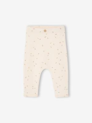 Geribde legging voor babymeisjes rozen
