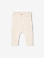 Geribde legging voor babymeisjes rozen - thumbnail