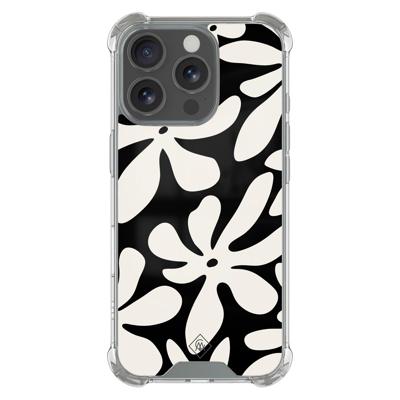 iPhone 16 Pro Max shockproof hoesje - Noir bloom