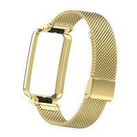 Milanese bandje met case - Goud - Xiaomi Smart band 7 Pro - thumbnail