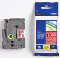 Brother TZe tape voor P-Touch 12 mm, zwart op rood - thumbnail