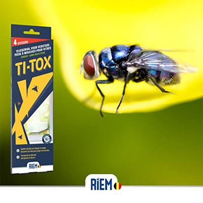 Riem Ti-Tox anti-vliegensticker, transparant, 4 stuks