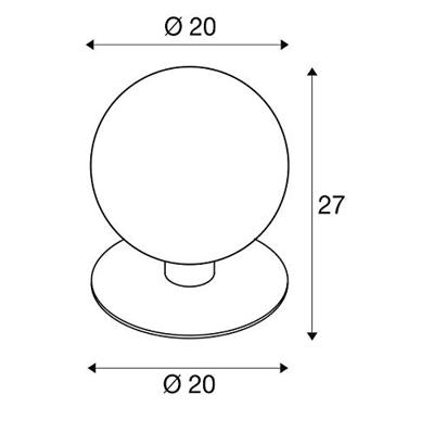 SLV Staande tuinlampGloo Pure 27cm met 20cm bol - 1001999