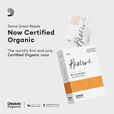 D'Addario Woodwinds Organic Reserve Evolution Bb Clarinet Reeds 4.0 (10 stuks) D'Addario Woodwinds Organic Reserve Evolution Bb Clarinet Reeds 4.0 (10 stuks)