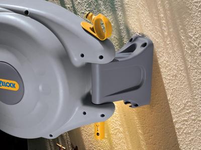 Hozelock AutoReel 2485R0000 Tuinslanghouder voor aan de muur Grijs, Geel 10 m 1 stuk(s)