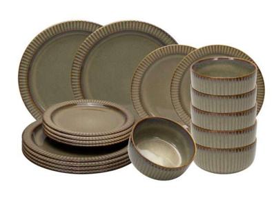 Serviesset Nistro - Bruin - 18-delig