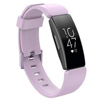 By Qubix - Compatible met Fitbit Inspire 1 / HR/Ace 2 siliconen bandje met gesp - Maat: Large - lila - Compatible fitbit bandje - thumbnail