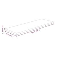 Plank 80x20x1,5 cm onbehandeld massief eikenhout - thumbnail