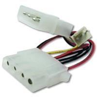 DIGITUS Interne Molex-stroomkabel - 4-pins Molex female naar 4-pins Molex male & 3-pins ventilatorconnector - 0,3 m - geschikt voor ventilatoren, harde schijven of optische drives - thumbnail