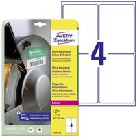 Avery-Zweckform L7915-10 99.1 x 139 mm Polyethyleen folie Wit 40 stuk(s) Permanent hechtend Folie-etiketten - thumbnail