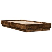 Bedframe met LED-verlichting gerookt eikenkleurig 90x200 cm - thumbnail