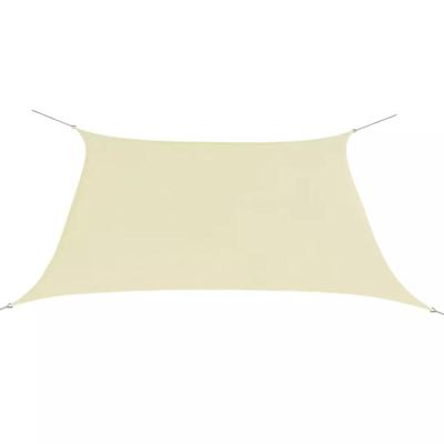 VidaXL Zonnescherm vierkant 3,6x3,6 m oxford stof crèmekleurig