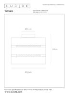 Lucide ROSAS - Plafonnière - Ø 26 cm - 1xE27 - Zwart - thumbnail