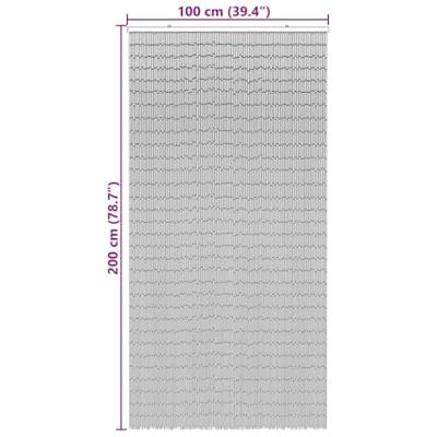 Insectengordijn 100x200 cm bamboe donkergrijs Insectengordijn 100x200 cm bamboe donkergrijs
