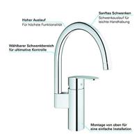 Grohe Keukenkraan Wave Cosmopolitan Hoge Uitloop Chroom - thumbnail