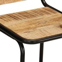 Barkrukken 2 st 46x35,5x70 cm massief hout ruw mangohout - thumbnail