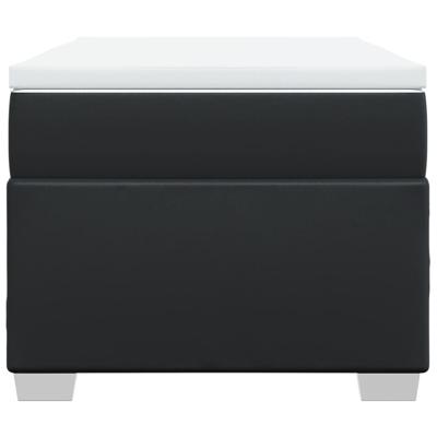 Boxspring met matras kunstleer zwart 90x190 cm