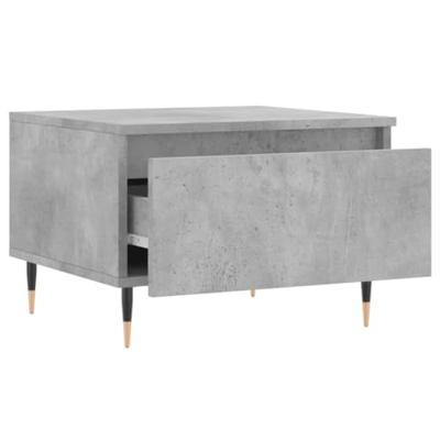 Salontafels 2 st 50x46x35 cm bewerkt hout betongrijs