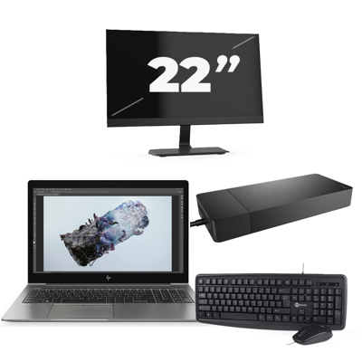 HP ZBook 15u G6 - Intel Core i7-8e Generatie - 15 inch - 16GB RAM - 256GB SSD - Windows 11 + 1x 22 inch Monitor HP ZBook 15u G6 - Intel Core i7-8e Generatie - 15 inch - 16GB RAM - 256GB SSD - Windows 11 + 1x 22 inch Monitor