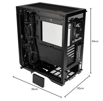 Kolink Kolink Observatory Z ARGB Midi-Tower - schwarz Midi-tower Behuizing, Gaming-behuizing Zwart 4 voorgeïnstalleerde LED-ventilators, Zijvenster, Stoffilter