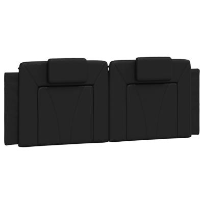 Bed met matras kunstleer zwart 140x200 cm