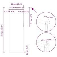 Rolgordijn verduisterend 70x210cm stofbreedte 65,7 cm polyester - thumbnail