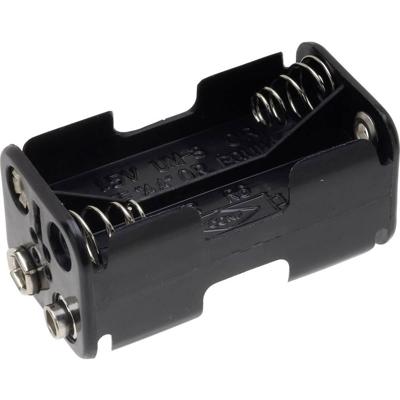TRU COMPONENTS BH-343-2B Batterijhouder Aantal cellen: 4 AA (penlite) Drukknopaansluiting