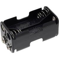 TRU COMPONENTS BH-343-2B Batterijhouder Aantal cellen: 4 AA (penlite) Drukknopaansluiting - thumbnail