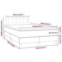 Boxspring met matras stof zwart 120x200 cm - thumbnail