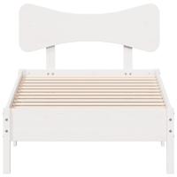 Bedframe zonder matras massief grenenhout wit 200x200 cm - thumbnail