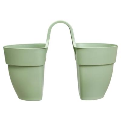 Elho vibia Campana flower twin 21 cm Pistachegroen - thumbnail