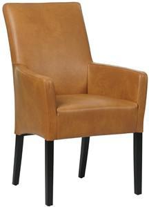 Cognac leren landelijke eetkamerstoel Just - Granada leer Sahara (cognac leer)