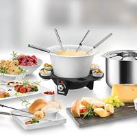 Unold Elegance Fondue 1000 W Met handmatige temperatuursinstelling RVS, Zwart - thumbnail