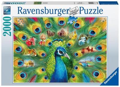 Ravensburger puzzel Land of the Peacock 2000 stukjes Ravensburger puzzel Land of the Peacock 2000 stukjes