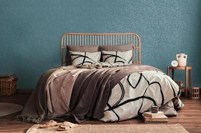 Livingwalls Smart Surfaces - Blauw - Metallic - 395621