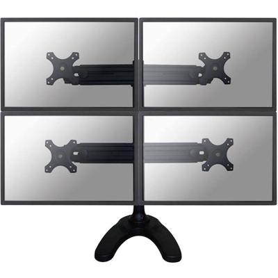 Neomounts FPMA-D700DD4 Monitorvoet Aantal monteerbare displays: 4 Display(s) 48,3 cm (19) - 76,2 cm (30) Zwart In hoogte verstelbaar, Kantelbaar, Zwenkbaar,