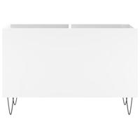 Platenkast 74,5x38x48 cm bewerkt hout wit - thumbnail