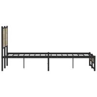 Bedframe zonder matras metaal sonoma eikenkleurig 140x190 cm - thumbnail