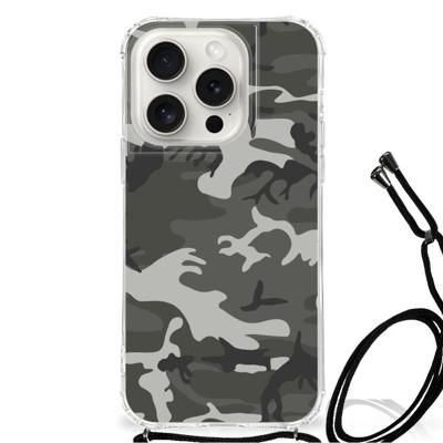 iPhone 15 Pro Doorzichtige Silicone Hoesje Army Light iPhone 15 Pro Doorzichtige Silicone Hoesje Army Light