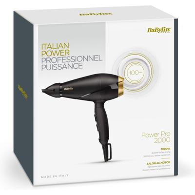 BaByliss 6704E haardroger 2000 W Zwart, Goud