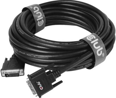 CLUB3D DVI-D DUAL LINK (24+1) CABLE BI DIRECTIONAL M/M 10m 32.8 ft 28AWG Zwart