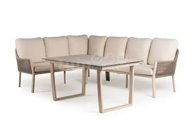 Tierra Outdoor Dining Loungeset Liv Ophira Champagne