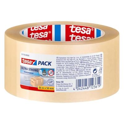 tesa ULTRA STRONG 57176-00000-08 Pakband tesapack Transparant (l x b) 66 m x 50 mm 1 stuk(s) - thumbnail