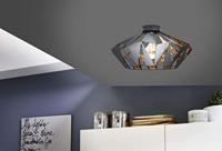 Eglo PlafondlampCarlton 6 zwart/koper Ø 47cm - 43399 - thumbnail