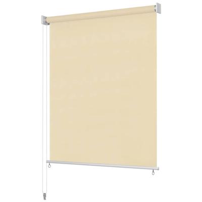 VidaXL Rolgordijn voor buiten 125(b)x230(h) cm crèmekleurig