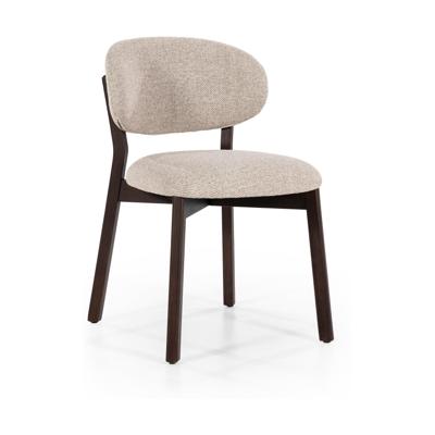 Eleonora Eetkamerstoel 'Mikky' kleur Taupe/Bruin