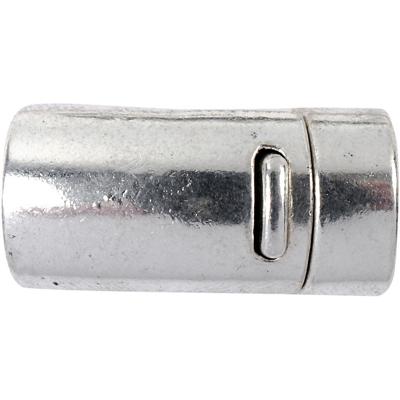 Creativ Company Magnetische sluiting, d 26 mm, gatgrootte 10 mm, antiek zilver, 1 stuk