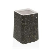 Tandenborstelhouder Versa Zwart Keramisch Plastic 7 x 10 x 7 cm - thumbnail