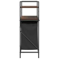 Wasmand 2 vakken met planken bruin eikenkleurig - thumbnail