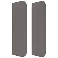 Hoofdbord met randen 147x16x78/88 cm kunstleer grijs - thumbnail